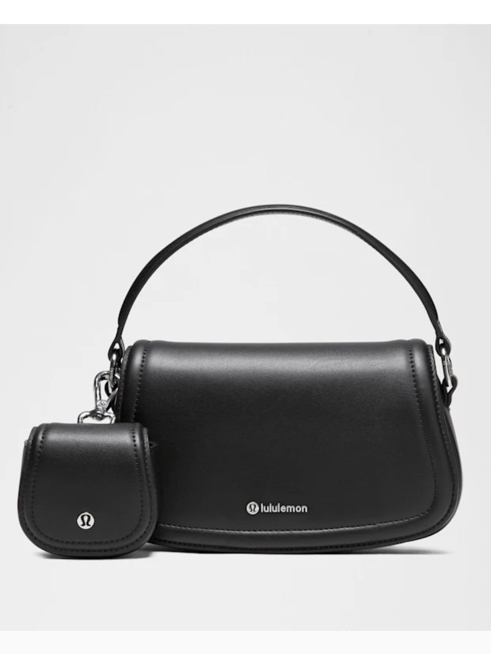 NWT Lululemon Leather Alternative Mini Bag 1.2L - Black/Silver